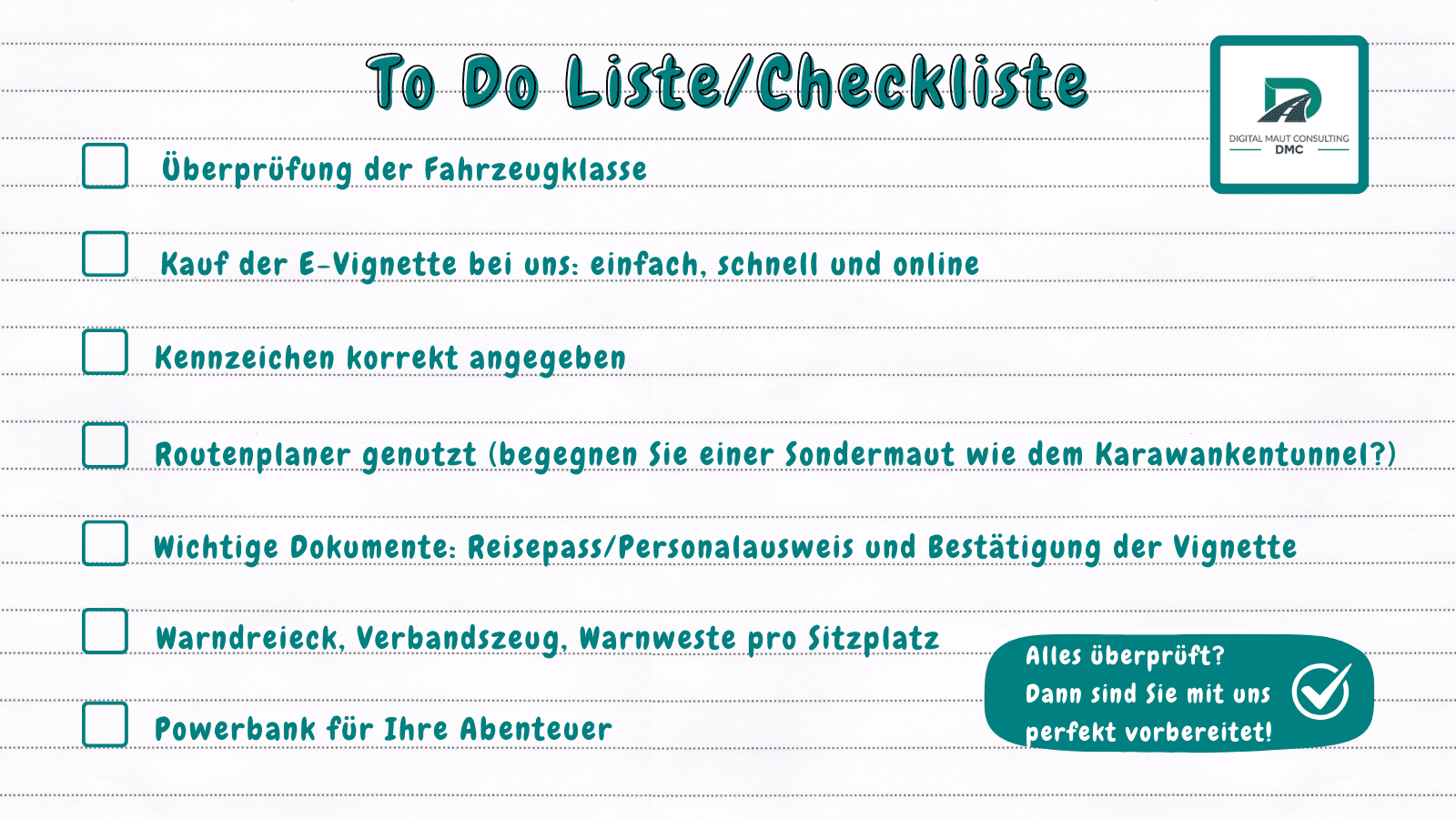 Reisecheckliste